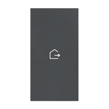 [PTG032.00612] BTICINO KG01MH2GEN, Leave Home Living Now Black Screen-Printed Cover