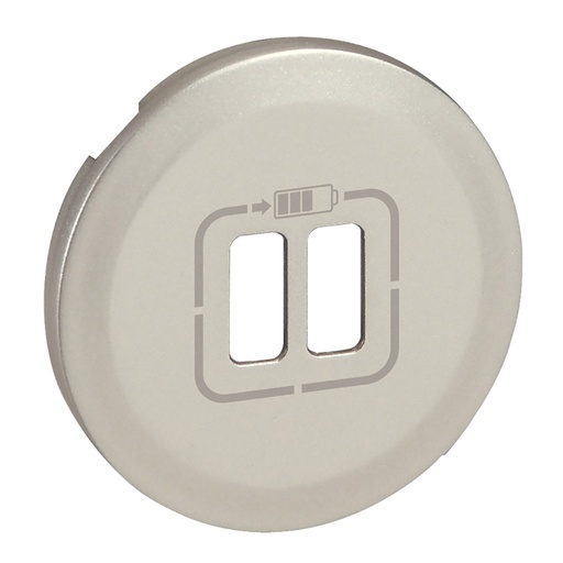 [PTG032.00632] Legrand 068556, Placă Céliane, Dublă priză pentru încărcător USB, Titan  
