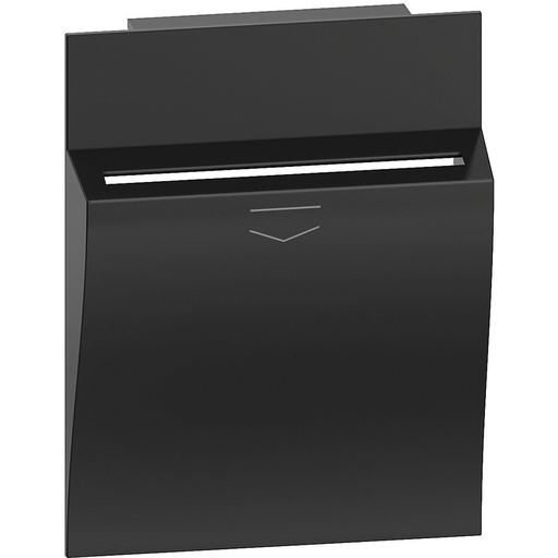 [PTG032.00654] BTicino KG22M2, L.Now, Buton întrerupător cu card, 2 module, Negru  