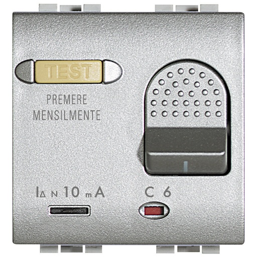 [PTG264.02264] BTICINO NT4305/6, Disjunctor diferențial termomagnetic Salvavita, 6A, 230Vac, Icn 1.5kA