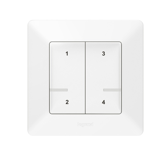 [PTG264.02292] LEGRAND 752168, Comandă wireless pentru 4 scenarii suplimentare, Valena Life with Netatmo, alb