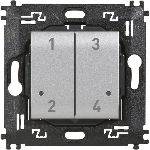 [PTG264.02310] BTICINO NT4575CW, Comutator wireless cu 4 butoane pentru activarea scenariilor 1,2,3 și 4