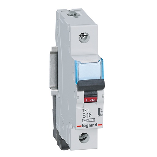 [PTG163.01304] LEGRAND 403357, MCB TX³ 6000, 1P, 230/400 V, 16 A, Curbă B