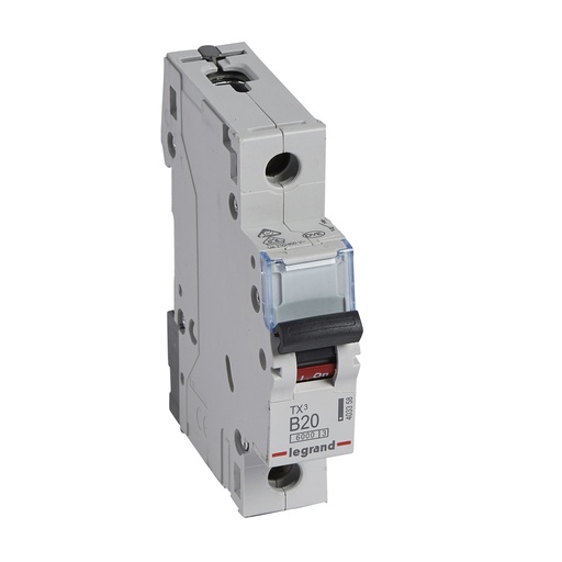 [PTG163.01305] LEGRAND 403358, MCB TX³ 6000, 1P, 230/400 V, 20 A, Curbă B