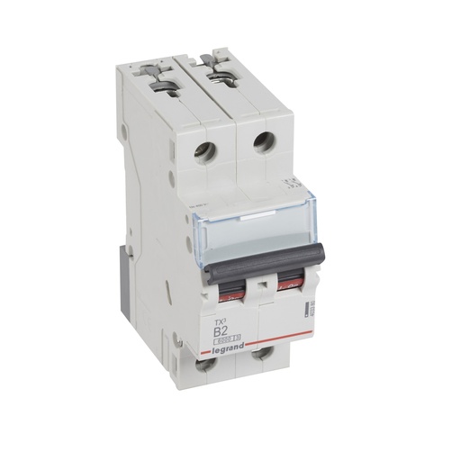 [PTG163.01312] LEGRAND 403380, MCB TX³ 6000, 2P, 230/400 V, 2 A, Curbă B