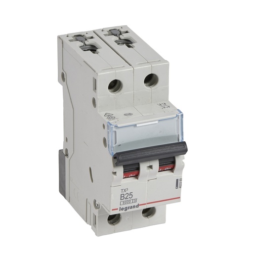 [PTG163.01321] LEGRAND 403389, MCB TX³ 6000, 2P, 230/400 V, 25 A, Curbă B