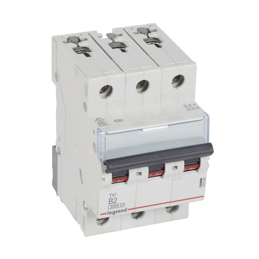 [PTG163.01327] LEGRAND 403395, MCB TX³ 6000, 3P, 400 V, 2 A, Curbă B
