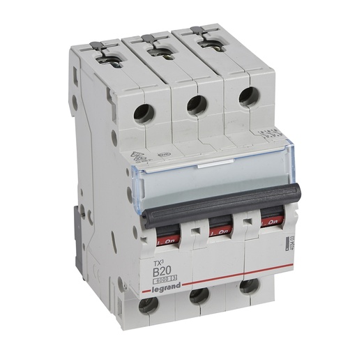 [PTG163.01335] LEGRAND 403403, TX³ MCB, 3P, 20 A, Curve B, 6 kA