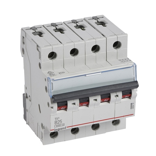[PTG163.01351] LEGRAND 403419, TX³ 6000 MCB, 4P, 25 A, Curve B, 400 V