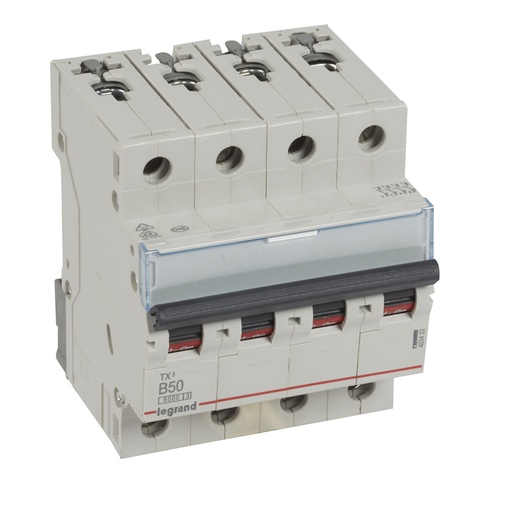 [PTG163.01354] LEGRAND 403422, TX³ 6000 MCB, 4P, 50 A, Curve B, 400 V