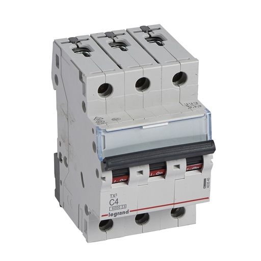 [PTG163.01357] LEGRAND 403540, TX³ MCB, 3P, 4 A, Curve C, 6 kA