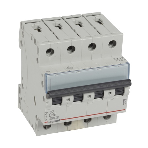 [PTG163.01391] LEGRAND 403626, TX³ 6000 MCB, 4P, 16 A, Curve C, for extension busbars