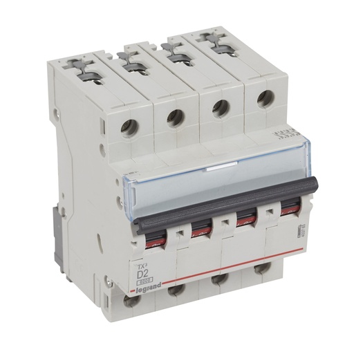 [PTG163.01407] LEGRAND 403765, TX³ MCB, 4P, 2 A, Curve D, 6 kA
