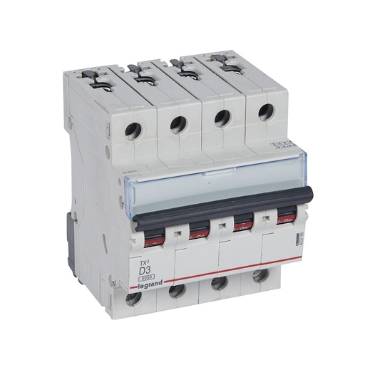 [PTG163.01408] LEGRAND 403766, TX³ MCB, 4P, 3 A, Curve D, 6 kA