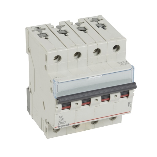 [PTG163.01410] LEGRAND 403768, TX³ MCB, 4P, 6 A, Curve D, 6 kA