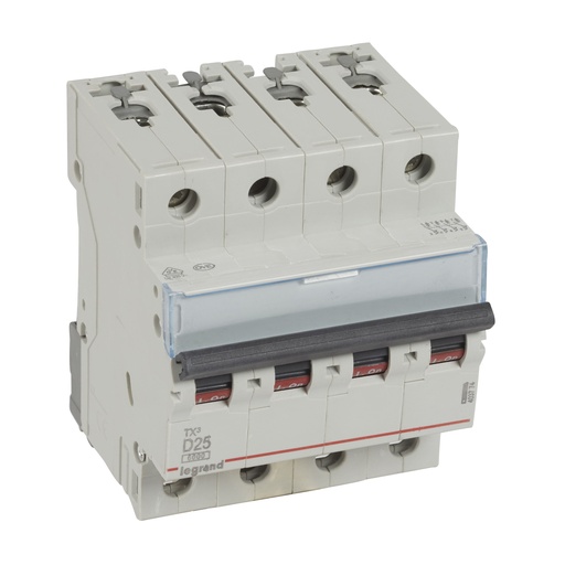 [PTG163.01414] LEGRAND 403774, TX³ MCB, 4P, 25 A, Curve D, 6 kA