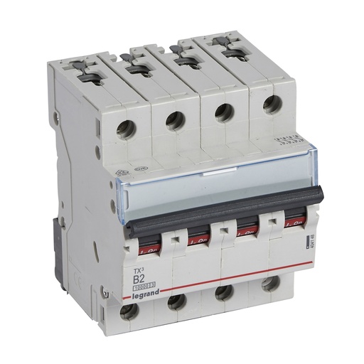 [PTG163.01430] LEGRAND 404148, TX³ 10000 MCB, 4P, 2 A, Curve B, 400 V