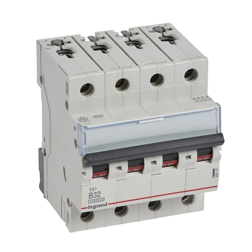 [PTG163.01439] LEGRAND 404157, MCB TX³ 10000, 4P, 400 V, 32 A, Curbă B