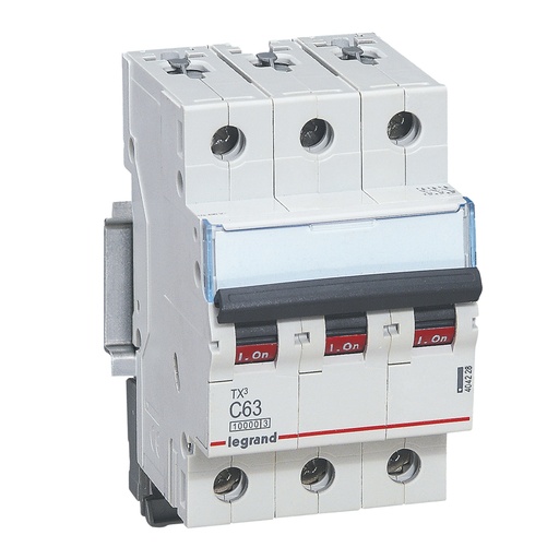 [PTG163.01484] LEGRAND 404228, TX³ 10000 MCB, 3P, 63 A, Curve C, 400 V