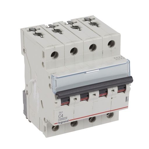 [PTG163.01490] LEGRAND 404251, TX³ MCB, 4P, 4 A, Curve C, 10 kA
