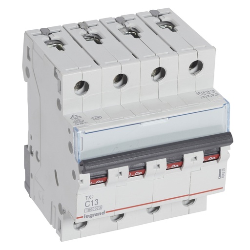 [PTG163.01493] LEGRAND 404255, MCB TX³ 10000, 4P, 400 V, 13 A, Curbă C
