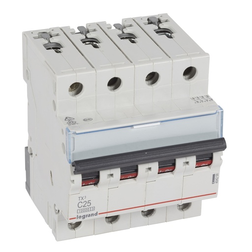[PTG163.01496] LEGRAND 404258, TX³ 10000 MCB, 4P, 25 A, Curve C, 400 V