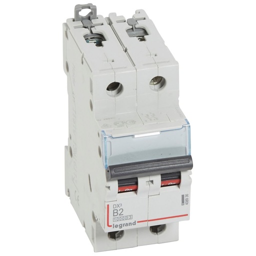 [PTG163.01517] LEGRAND 408936, DX³ 10000 MCB, 2P, 2 A, Curve B, 16 kA