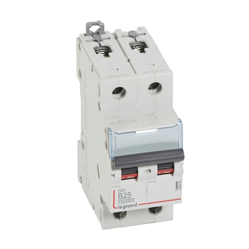 [PTG163.01525] LEGRAND 408944, DX³ 10000 MCB, 2P, 25 A, Curve B, 16 kA