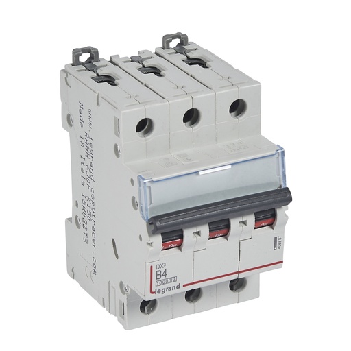 [PTG163.01533] LEGRAND 408987, DX³ 10000 MCB, 3P, 4 A, Curve B, 16 kA