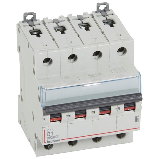 [PTG163.01545] LEGRAND 409058, DX³ 10000 MCB, 4P, 1 A, Curve B, 16 kA, 400 V