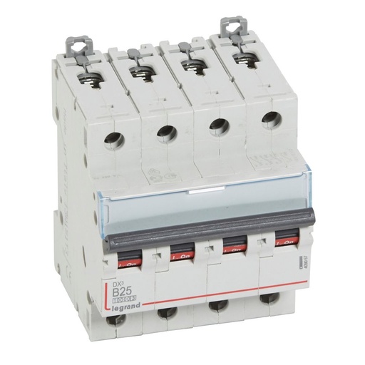 [PTG163.01554] LEGRAND 409067, DX³ 10000 MCB, 4P, 25 A, Curve B, 16 kA, 400 V