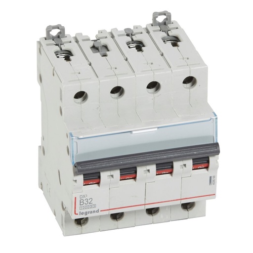 [PTG163.01555] LEGRAND 409068, MCB, DX³ 10000, 16 kA, 4P, 400 V, 32 A, Curbă B