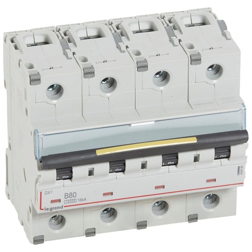 [PTG163.01559] LEGRAND 409089, DX³ MCB, 4P, 80 A, Curve B, 10 kA/16 kA