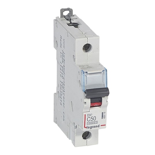 [PTG163.01573] LEGRAND 409119, DX³ 10000 MCB, 1P, 50 A, Curve C, 16 kA, 230/400 V