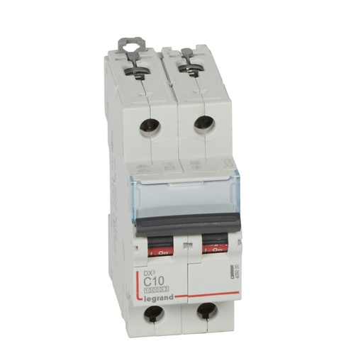 [PTG163.01581] LEGRAND 409200, MCB, DX³ 10000, 16 kA, 2P, 230/400 V, 10 A, Curbă C