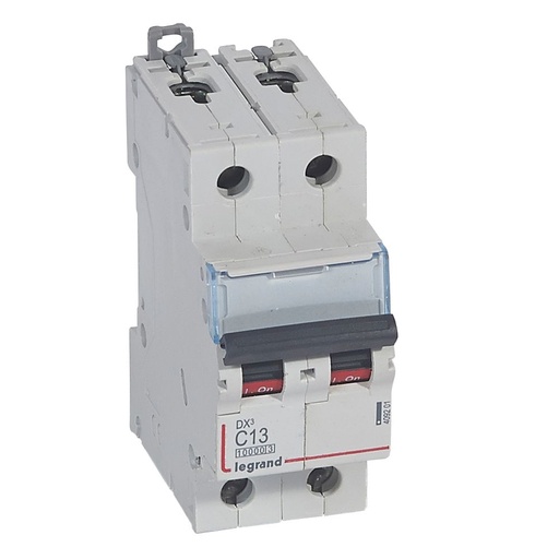 [PTG163.01582] LEGRAND 409201, DX³ 10000 MCB, 2P, 13 A, Curve C, 16 kA, 230/400 V