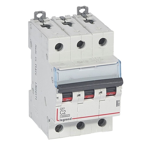 [PTG163.01592] LEGRAND 409248, DX³ 10000 MCB, 3P, 2 A, Curve C, 16 kA, 400 V