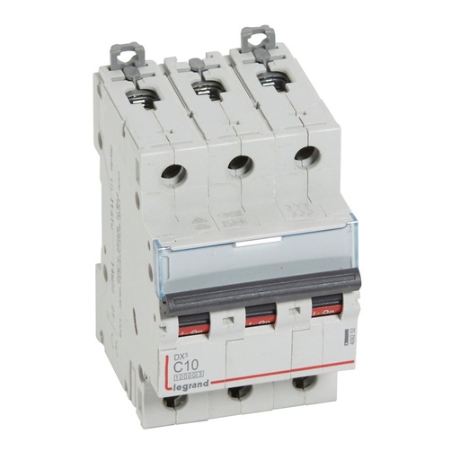 [PTG163.01596] LEGRAND 409252, MCB, DX³ 10000, 16 kA, 3P, 400 V, 10 A, Curbă C