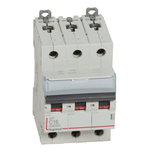 [PTG163.01598] LEGRAND 409254, DX³ 10000 MCB, 3P, 16 A, Curve C, 16 kA, 400 V