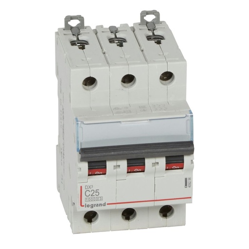 [PTG163.01600] LEGRAND 409256, DX³ 10000 MCB, 3P, 25 A, Curve C, 16 kA, 400 V
