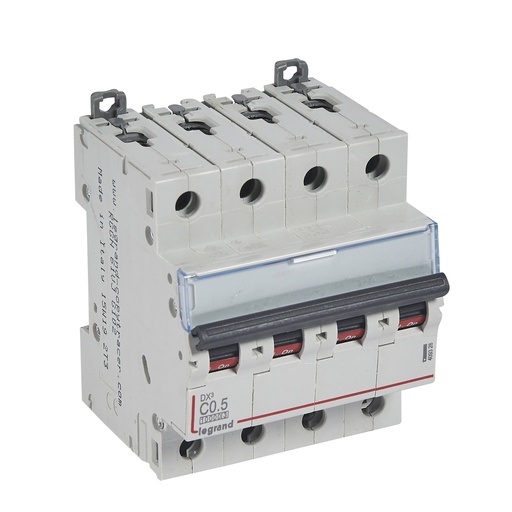 [PTG163.01608] LEGRAND 409328, DX³ MCB, 4P, 0.5 A, Curve C, 10 kA