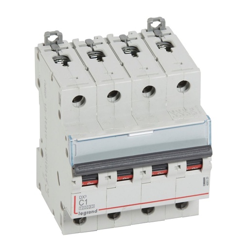 [PTG163.01609] LEGRAND 409329, DX³ 10000 MCB, 4P, 1 A, Curve C, 16 kA, 400 V