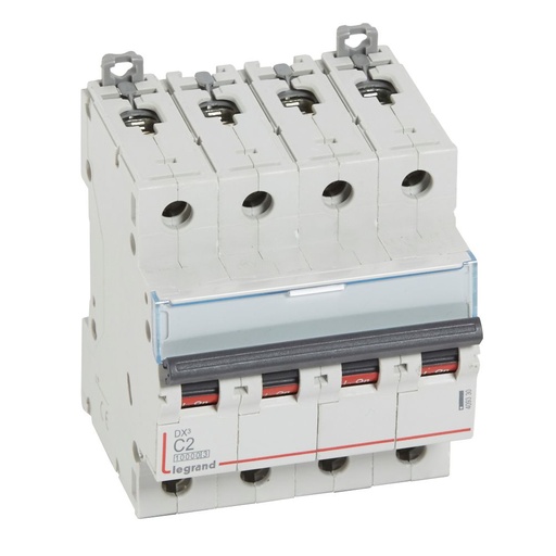 [PTG163.01610] LEGRAND 409330, MCB, DX³ 10000, 16 kA, 4P, 400 V, 2 A, Curbă C