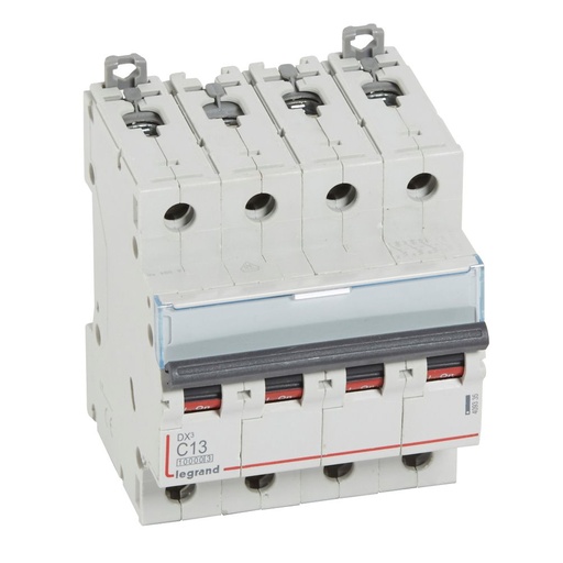 [PTG163.01615] LEGRAND 409335, MCB, DX³ 10000, 16 kA, 4P, 400 V, 13 A, Curbă C