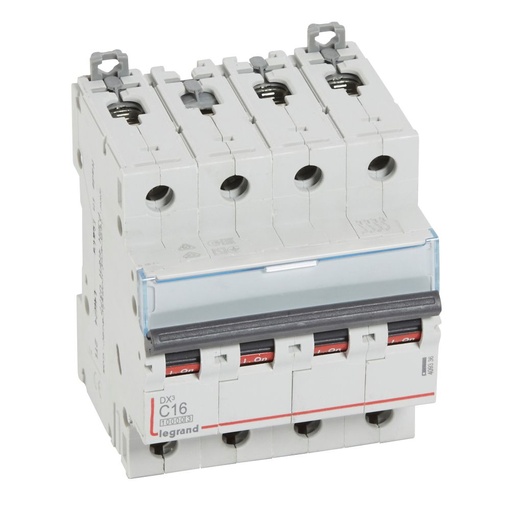 [PTG163.01616] LEGRAND 409336, MCB, DX³ 10000, 16 kA, 4P, 400 V, 16 A, Curbă C