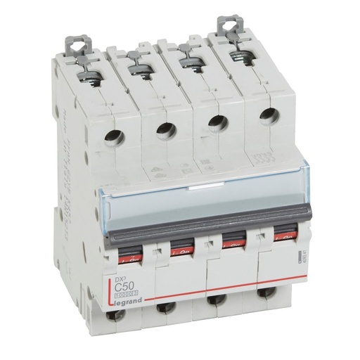 [PTG163.01621] LEGRAND 409341, MCB, DX³ 10000, 16 kA, 4P, 400 V, 50 A, Curbă C