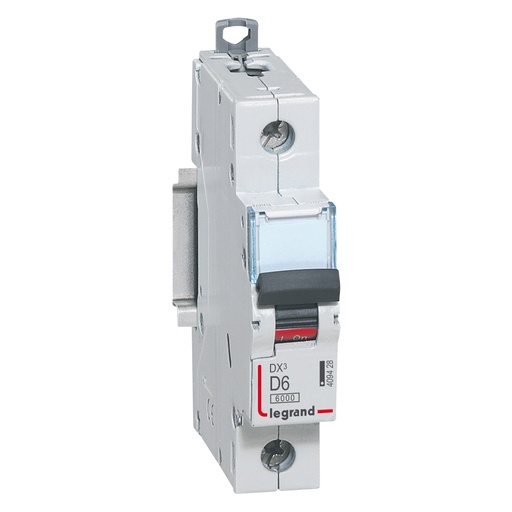 [PTG163.01625] LEGRAND 409428, DX³ 10000 MCB, 1P, 6 A, D Curve, 16 kA, 230/400 V