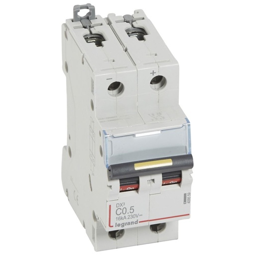 [PTG163.01641] LEGRAND 409559, MCB, DX³, 16 kA, Curent continuu, 12 V - 500 V, 2P, 0.5 A