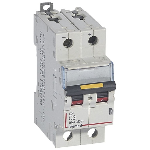 [PTG163.01645] LEGRAND 409563, MCB, DX³, 16 kA, Curent continuu, 12 V - 500 V, 2P, 3 A