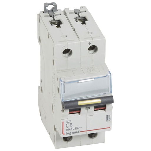 [PTG163.01648] LEGRAND 409566, MCB, DX³, 16 kA, Curent continuu, 12 V - 500 V, 2P, 8 A